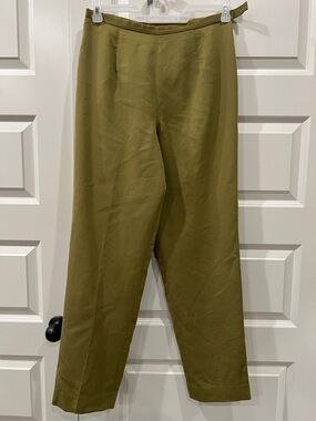 Pendleton Women’s Cigarette Pants Olive Green Dress Pants Sz 8 Cotton and Linen